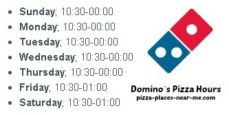 Domino S Pizza Opening Hours