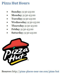 Pizza Hut Hours